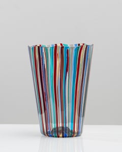 A Canne Murano glass vase by Gio Ponti, Venini Murano Italy