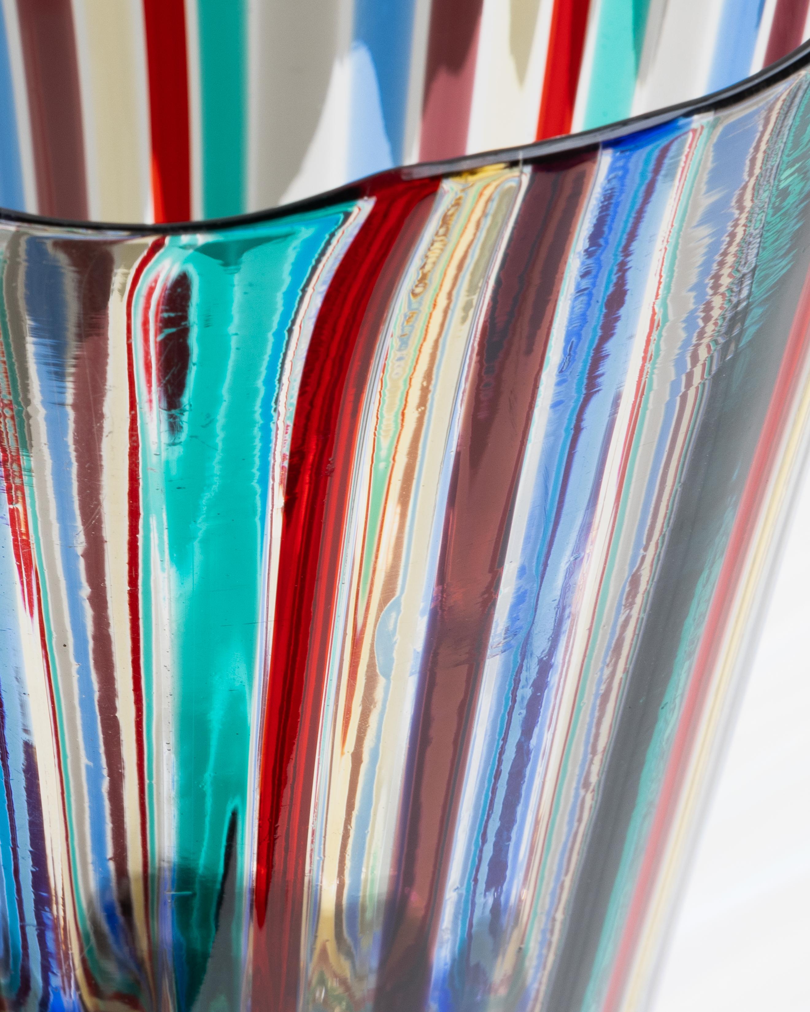 Canne Murano Glasvase von Gio Ponti, Venini Murano Italien (Italienisch) im Angebot