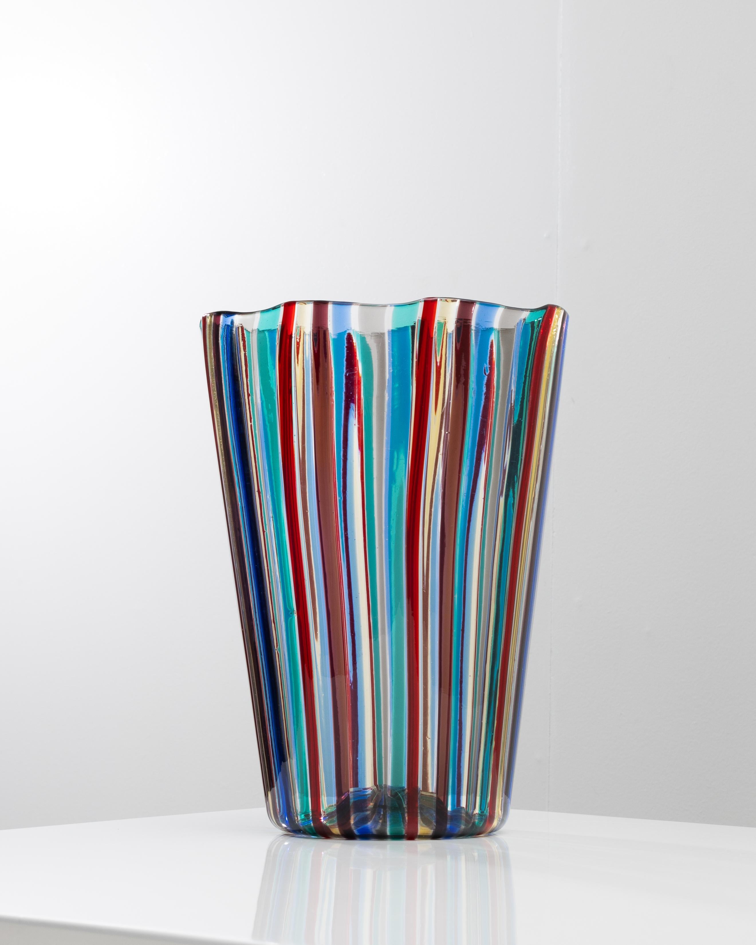 Canne Murano Glasvase von Gio Ponti, Venini Murano Italien (20. Jahrhundert) im Angebot