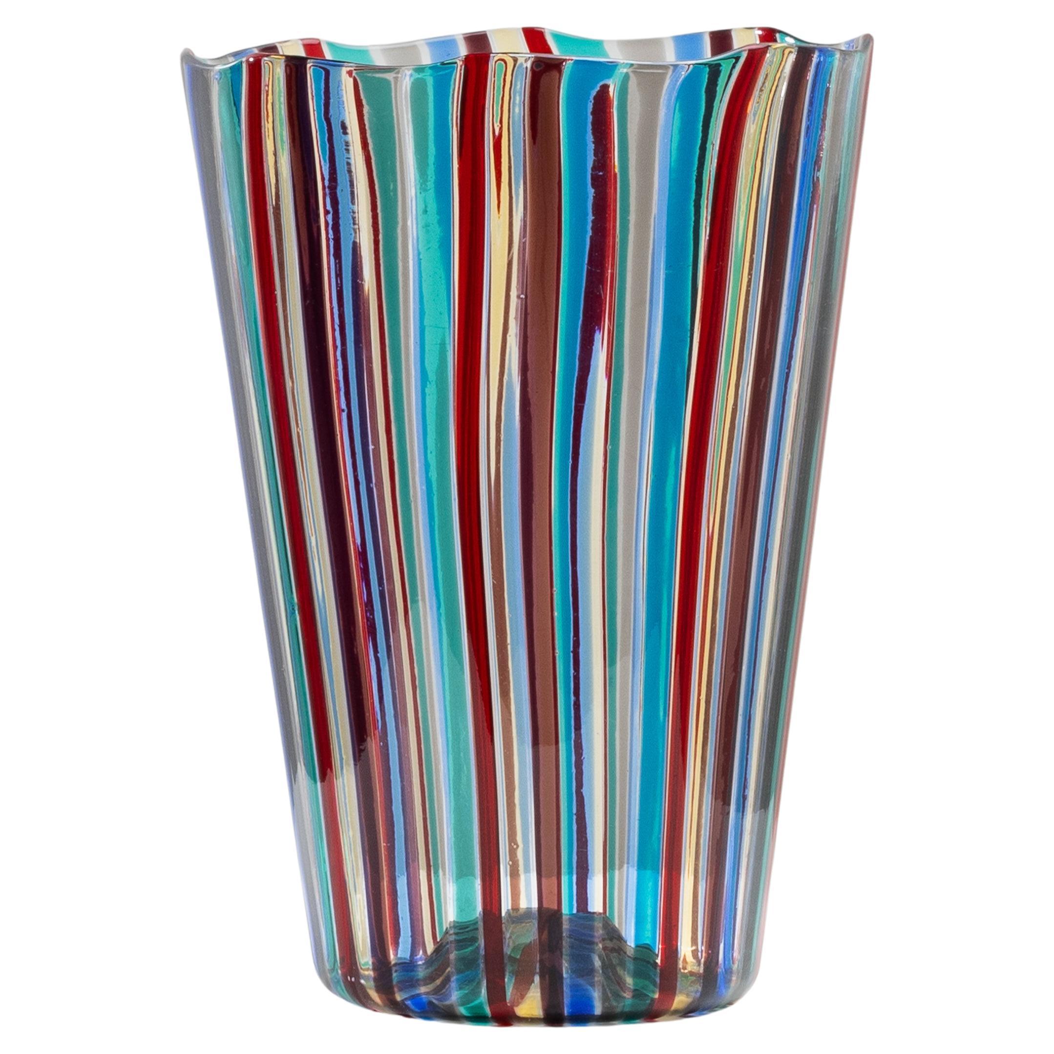 A Canne Murano glass vase by Gio Ponti, Venini Murano Italy