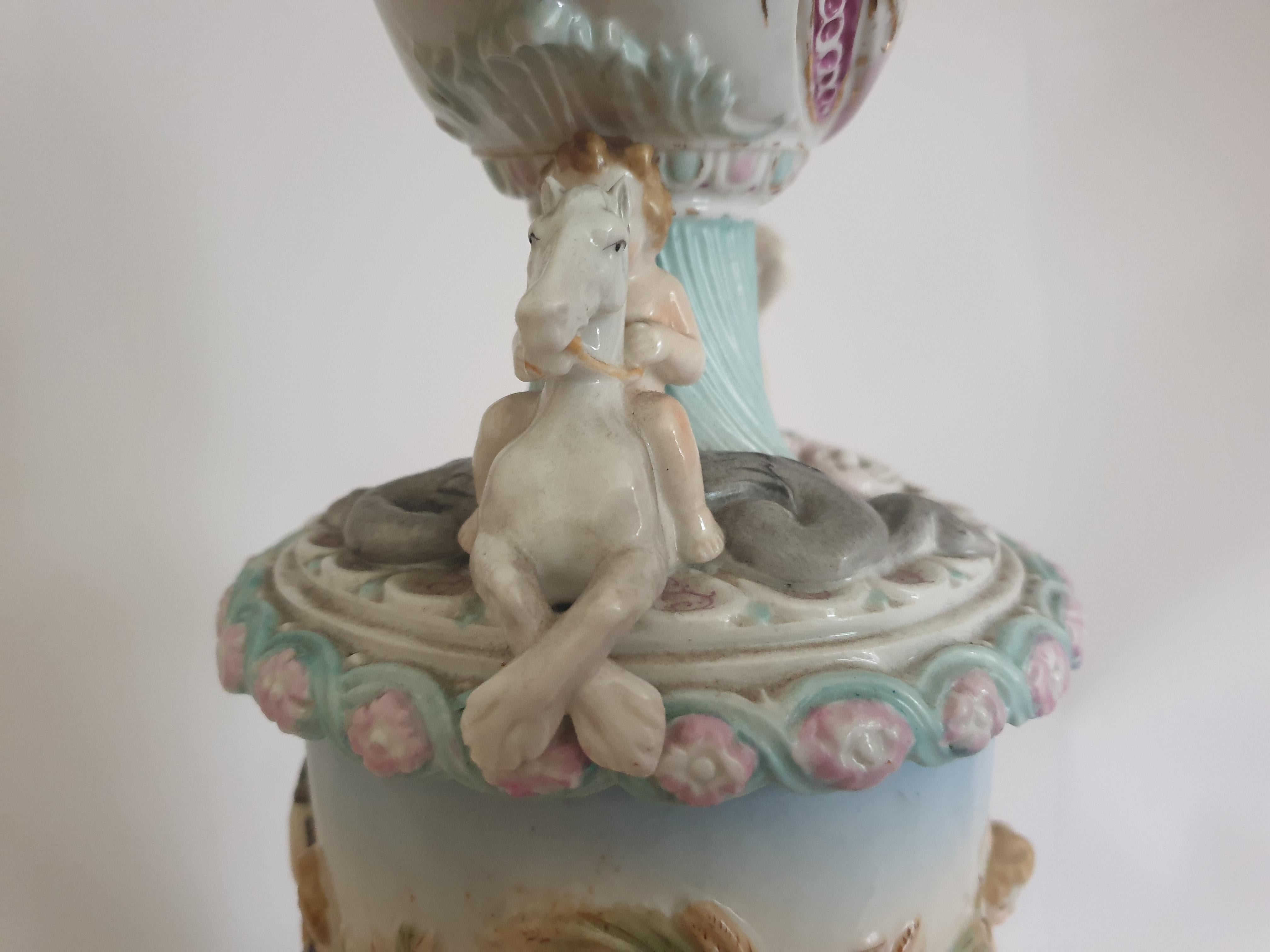 Capodimonte Figural Porcelain Ewer For Sale 2