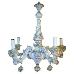 Vintage A Capodimonte porcelain chandelier