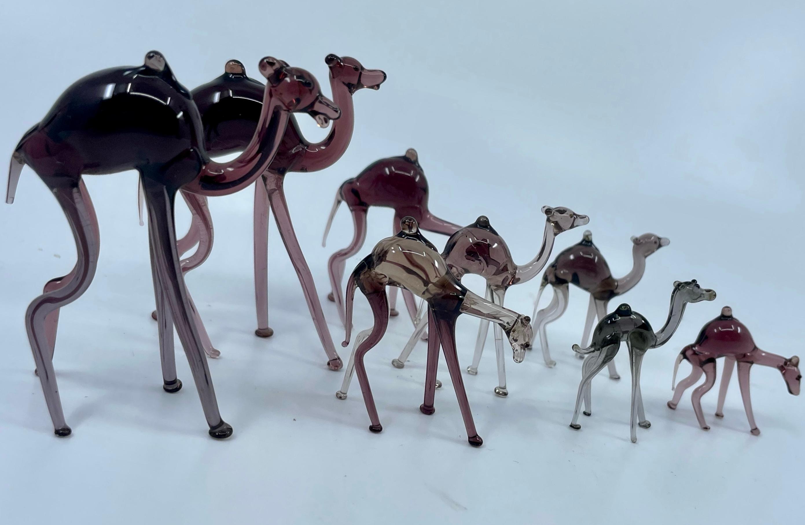 Italian A Caravan of Murano Camels For Sale