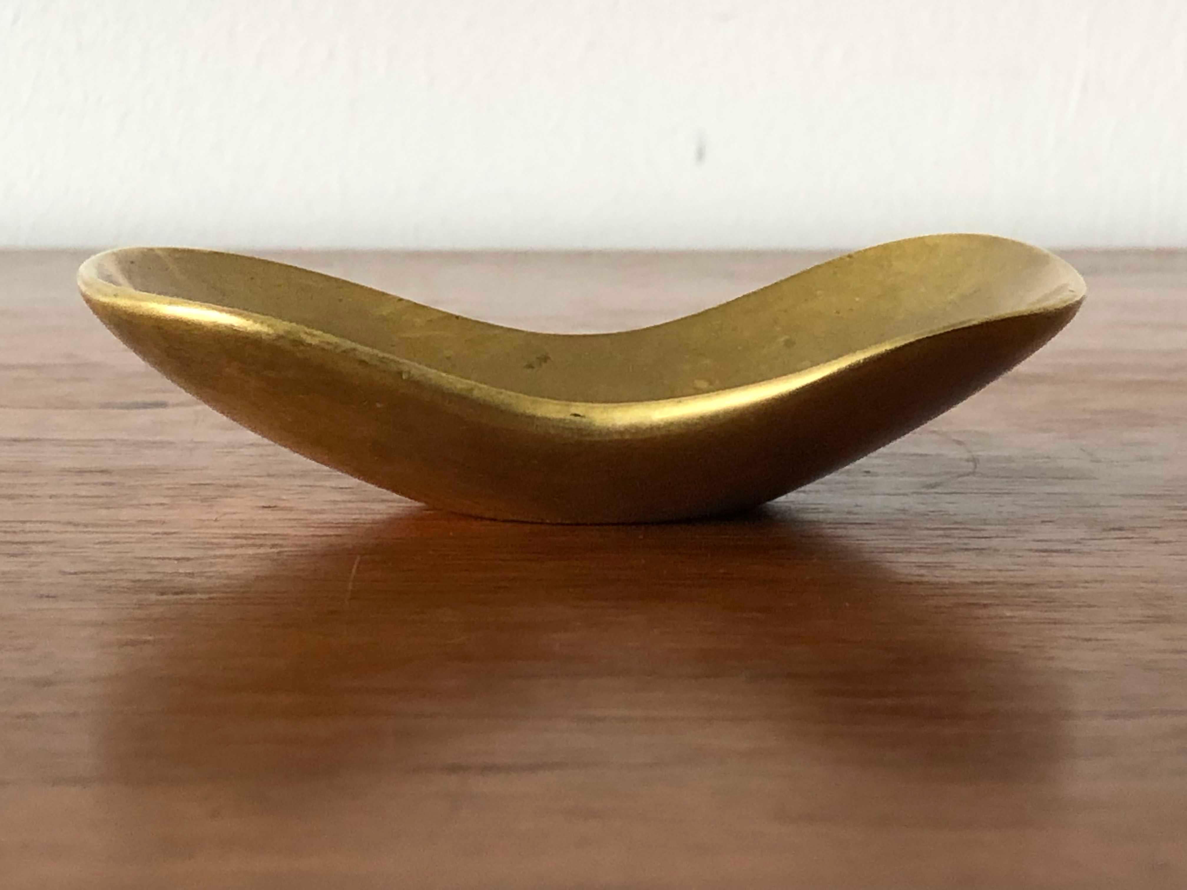 Austrian Carl Auböck Biomorphic Brass Bowl