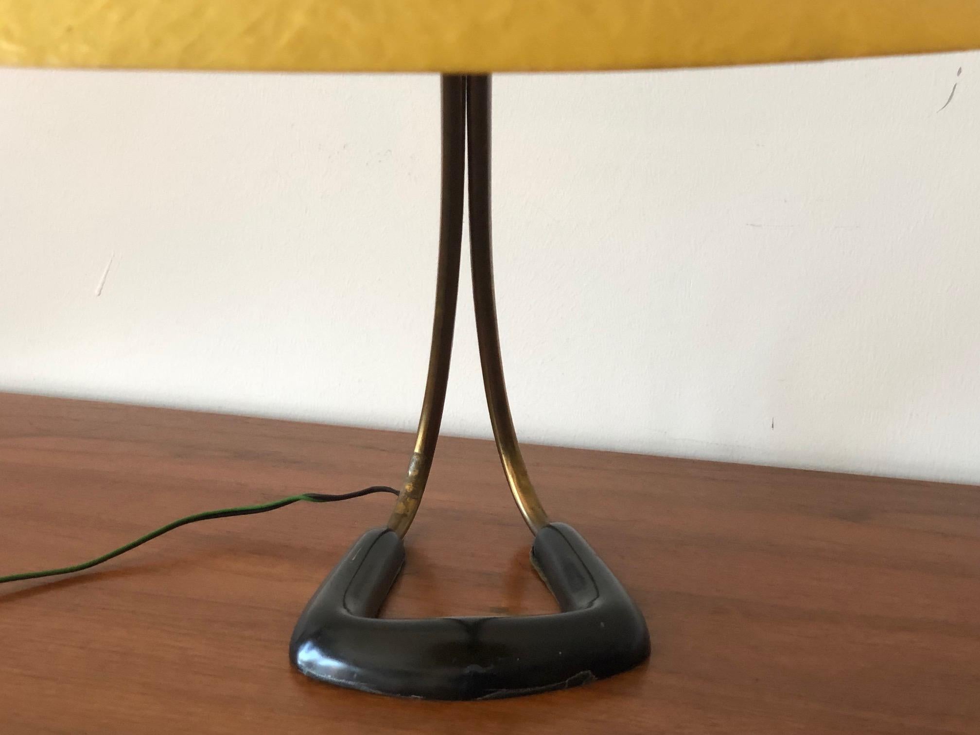 Mid-20th Century Table Lamp with Fiberglass Shade For Sale