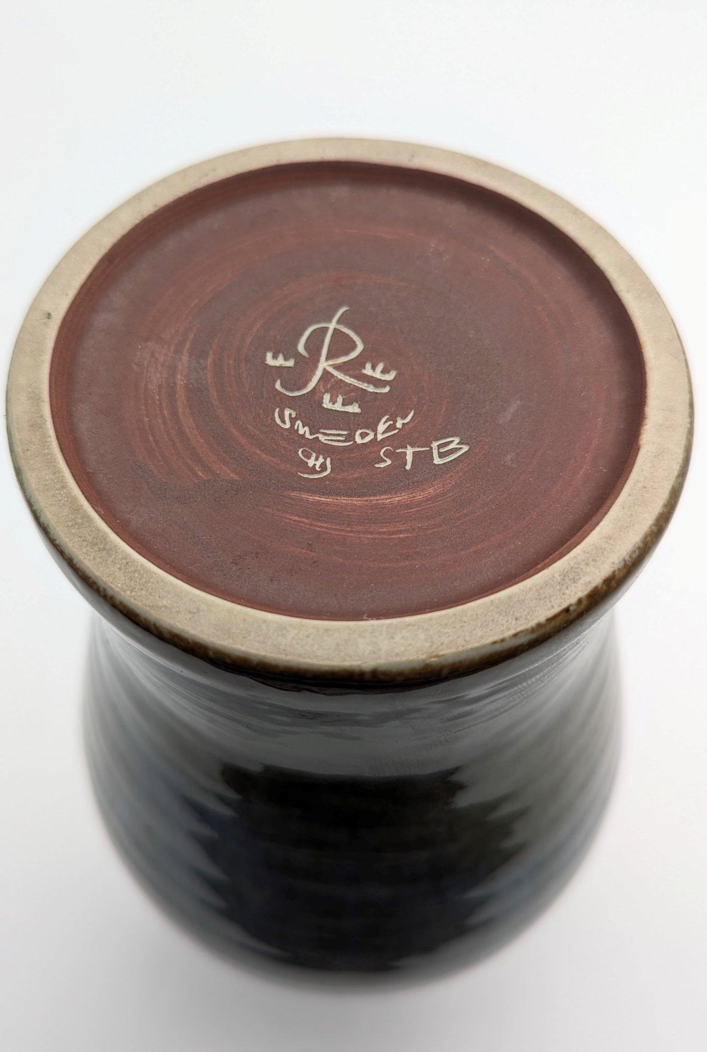 Vernissé Vase en forme de bouteille Carl-Harry Stålhane 