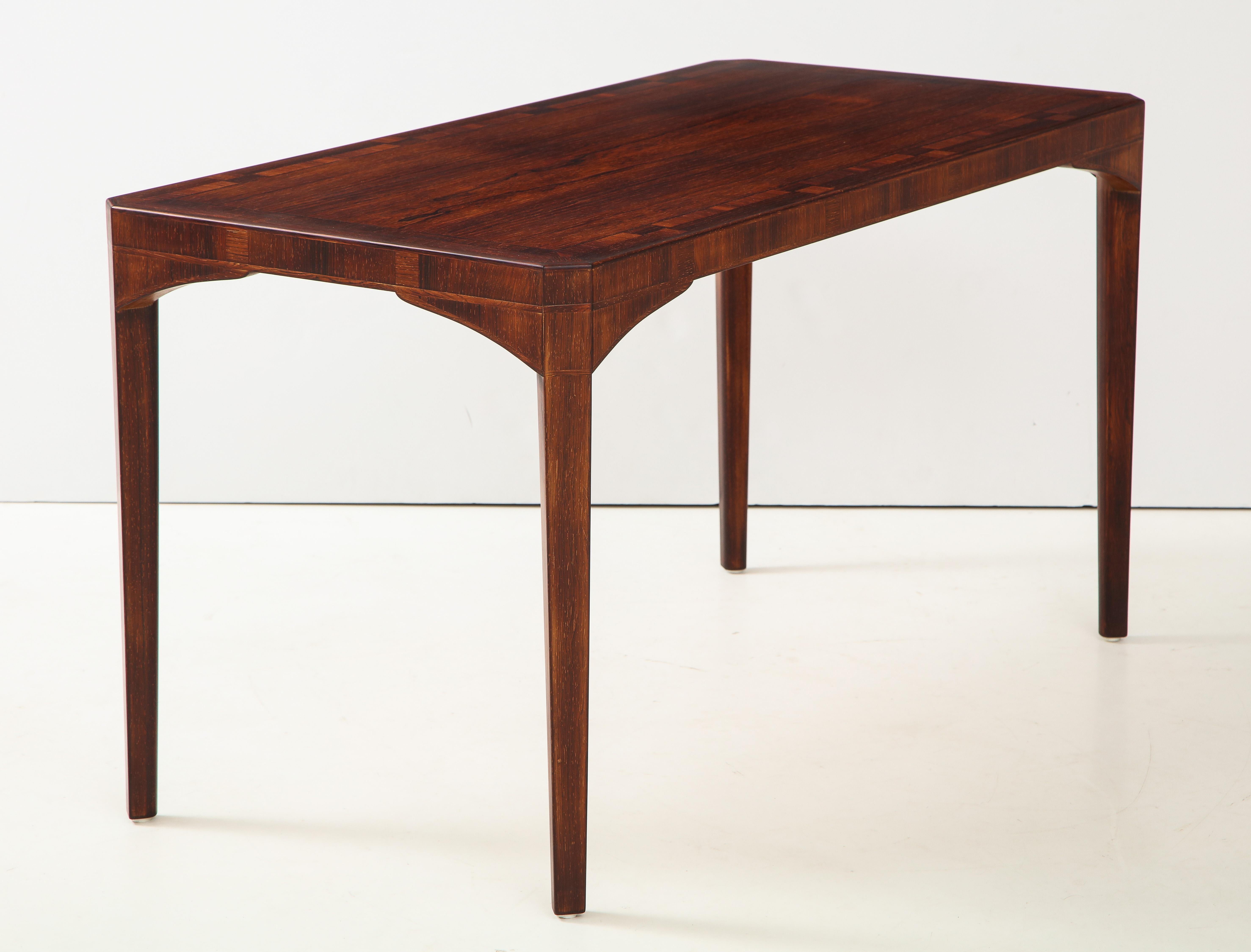 Carl Malmsten Rosewood Side Table, circa 1967 In Good Condition In New York, NY