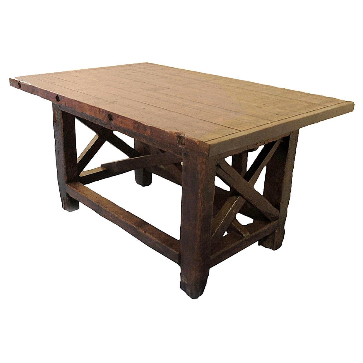 Carpenter's Wooden Workbench, Italy, 1920 For Sale