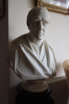 A Carrara Marble Bust of the first Duke of Wellington, Arthur Wellesley