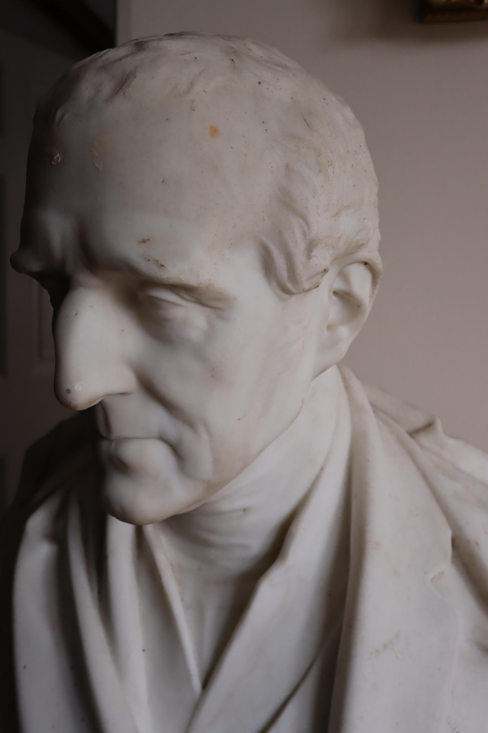 Buste en marbre de Carrare du premier Duke de Wellington, Arthur Wellington Bon état - En vente à Lincoln, GB