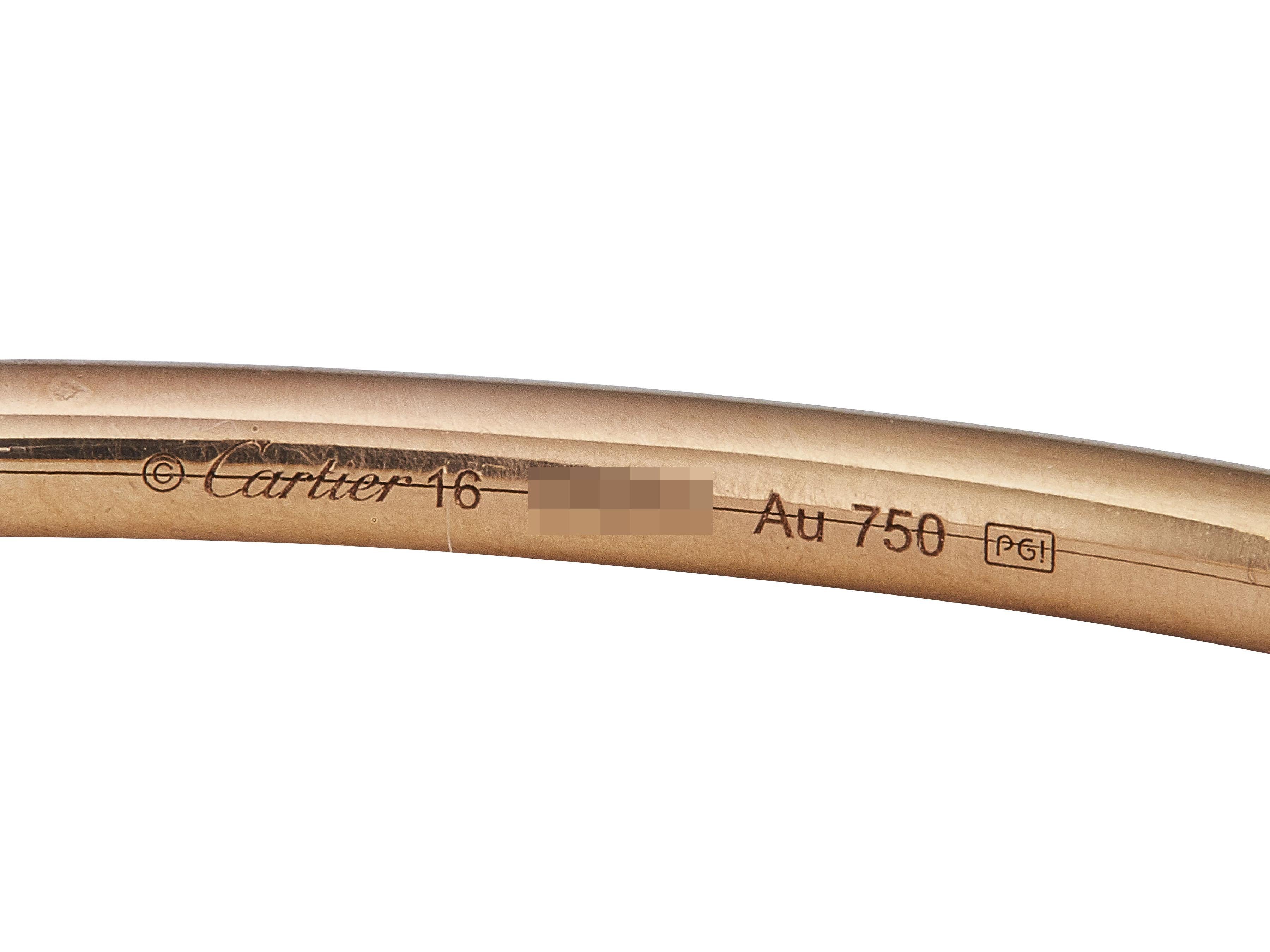 A Cartier Juste un Clou Bracelet Small Model 18K Rose Gold Diamond Size 16 In condizioni buone in vendita a New York, NY