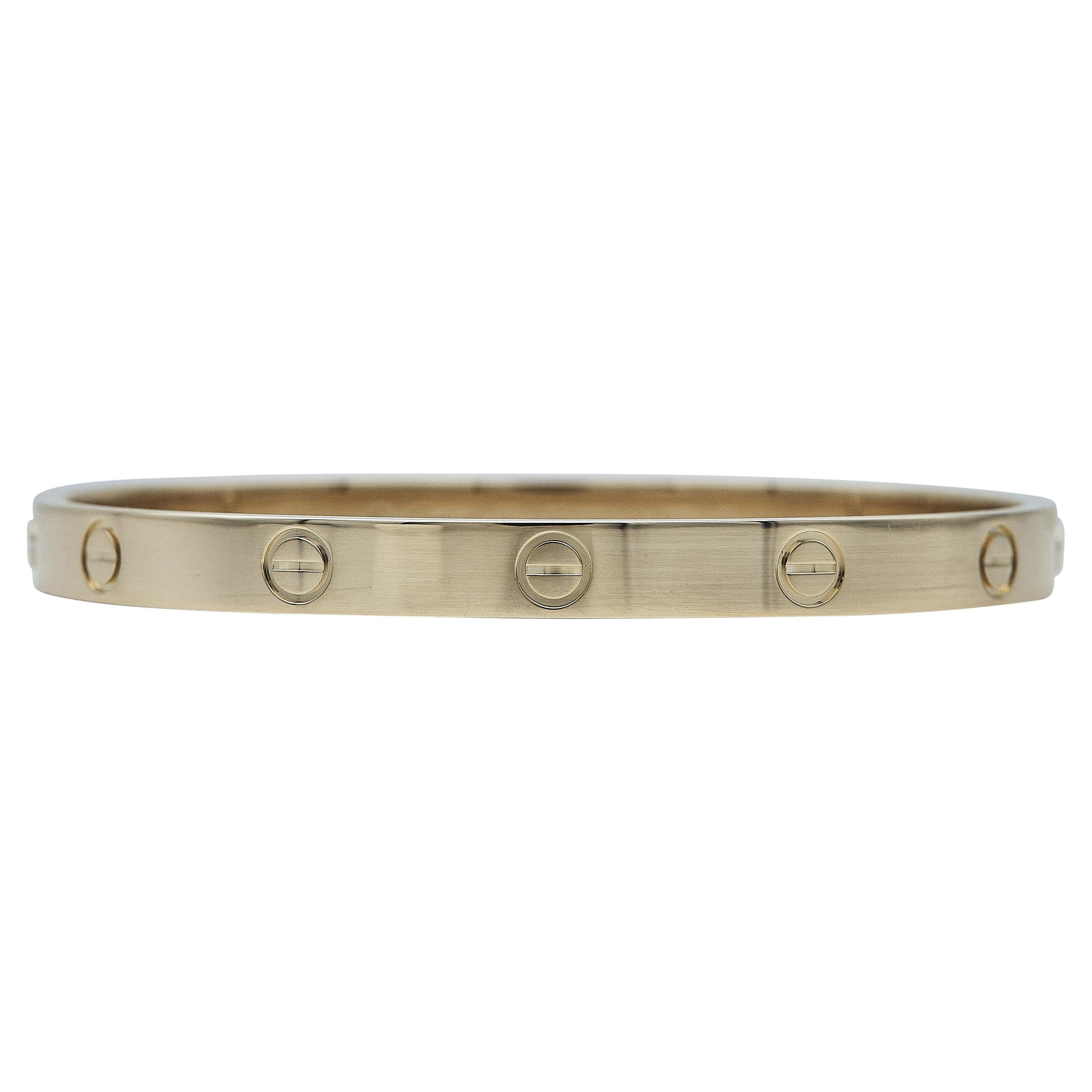 A Cartier Love Bracelet Classic Model 18K Yellow Gold
