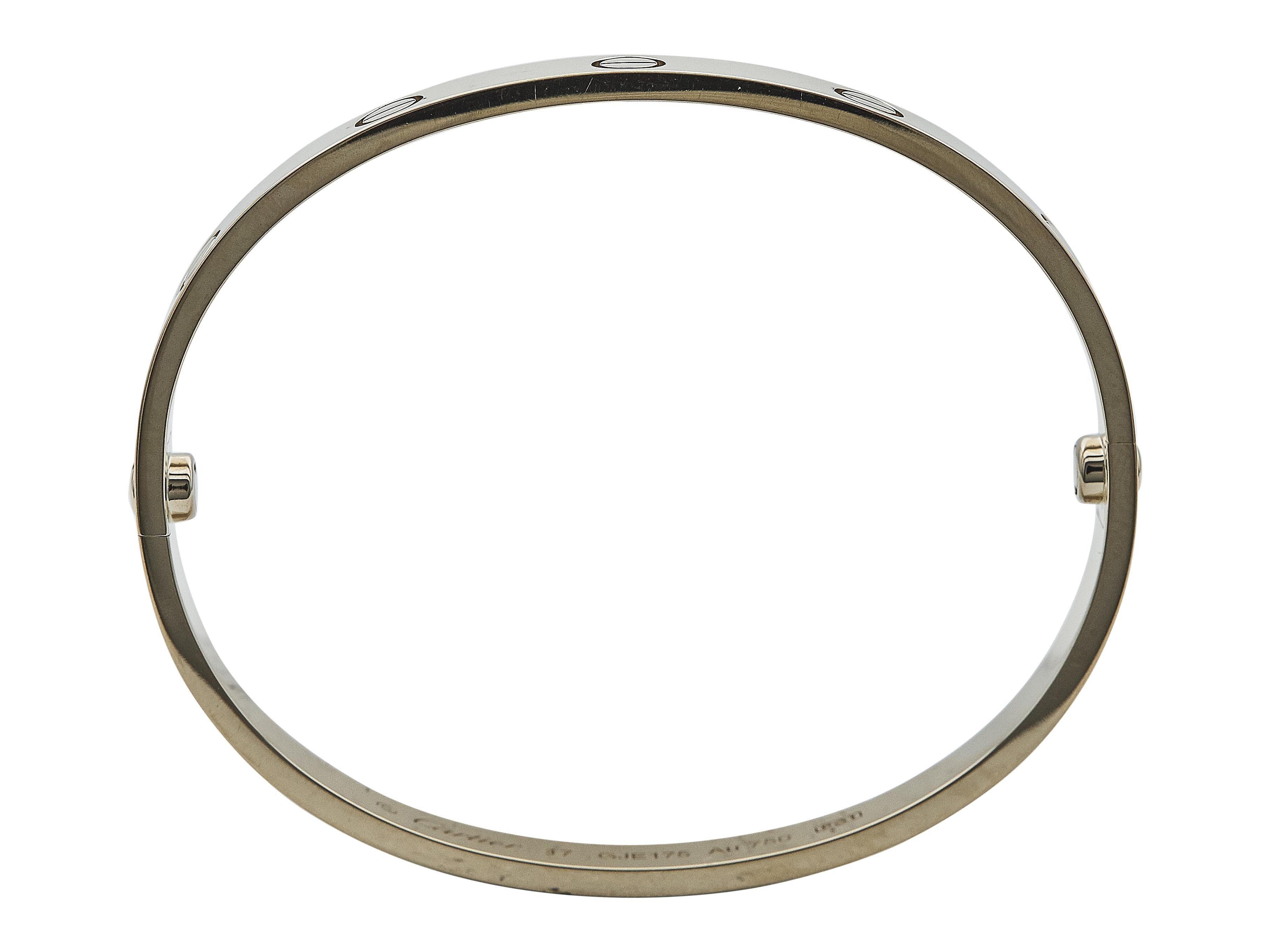 Un Bracelet d'Amour de Cartier Modèle Classique Or Jaune 18K Taille 17 Excellent état - En vente à New York, NY