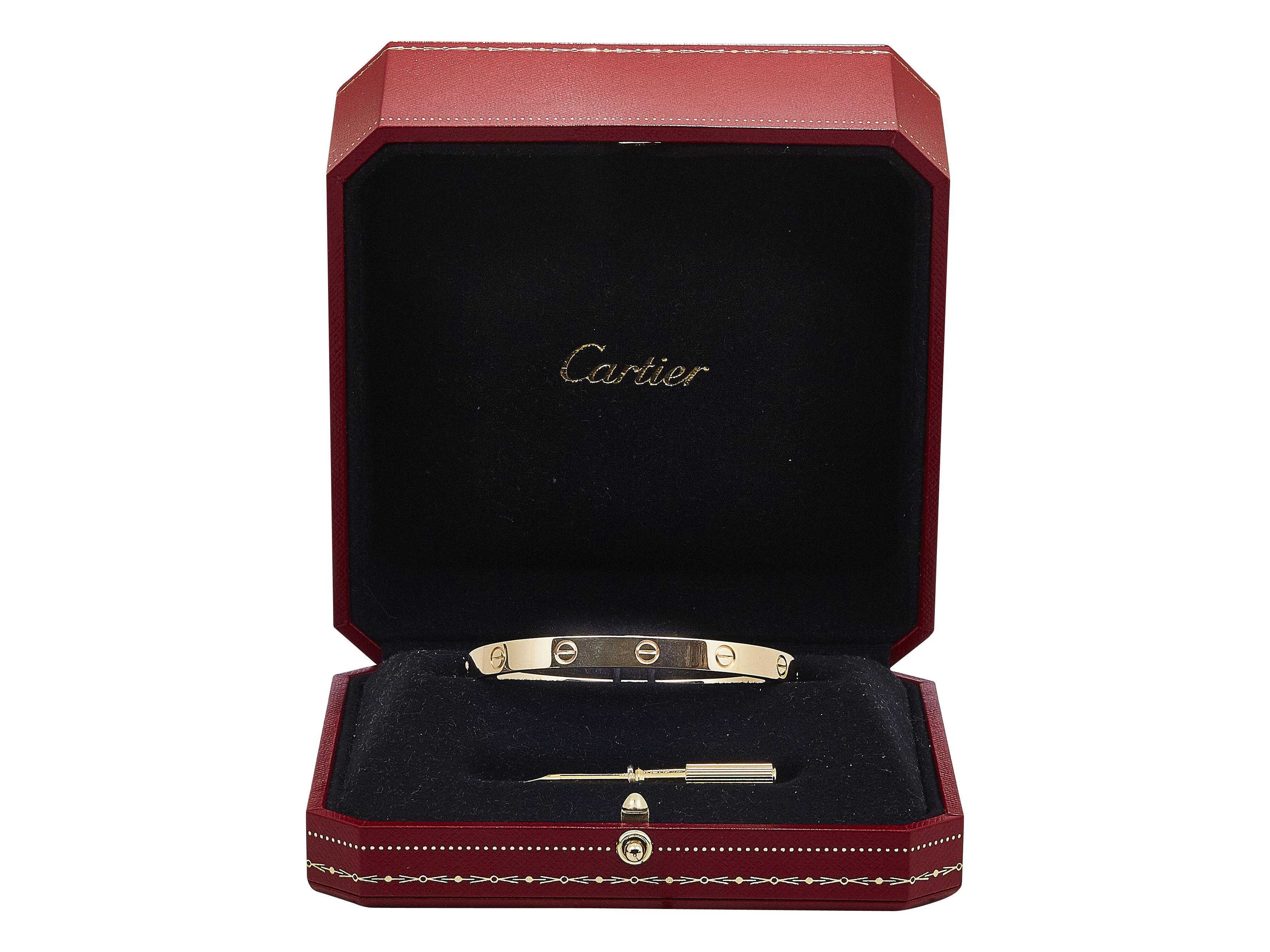 Una pulsera Cartier Love Modelo Clásico Oro Amarillo 18K Talla 18 en venta 5