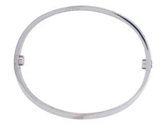 A Cartier Love Bracelet Classic Model 4 Diamond 18K White Gold Size 16