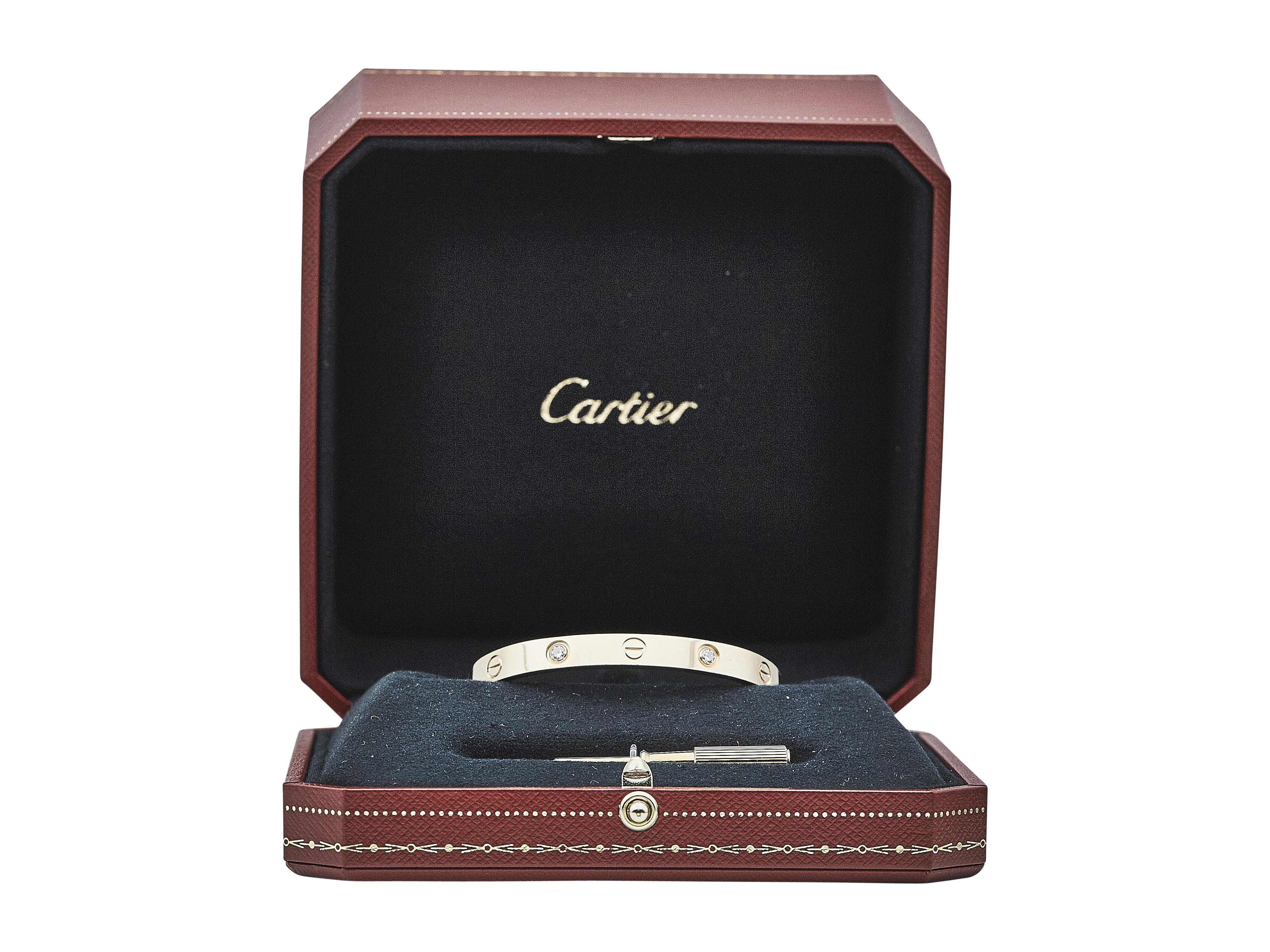Bracelet d'amour de Cartier Modèle No No 4 diamant en or jaune 18 carats Taille 16 Unisexe en vente