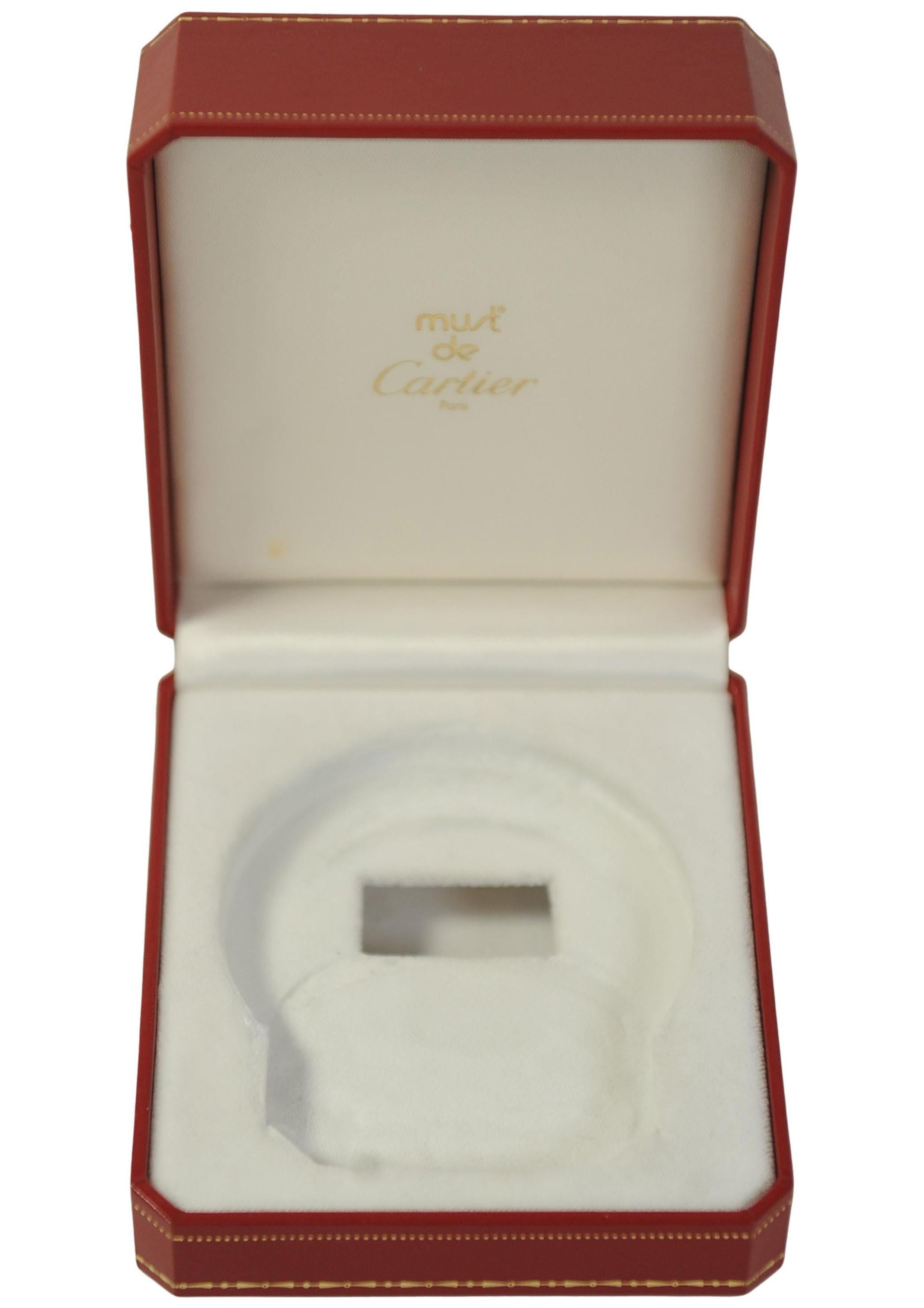 A Cartier Gold Circular Travel Clock With Cartier Red Box 3