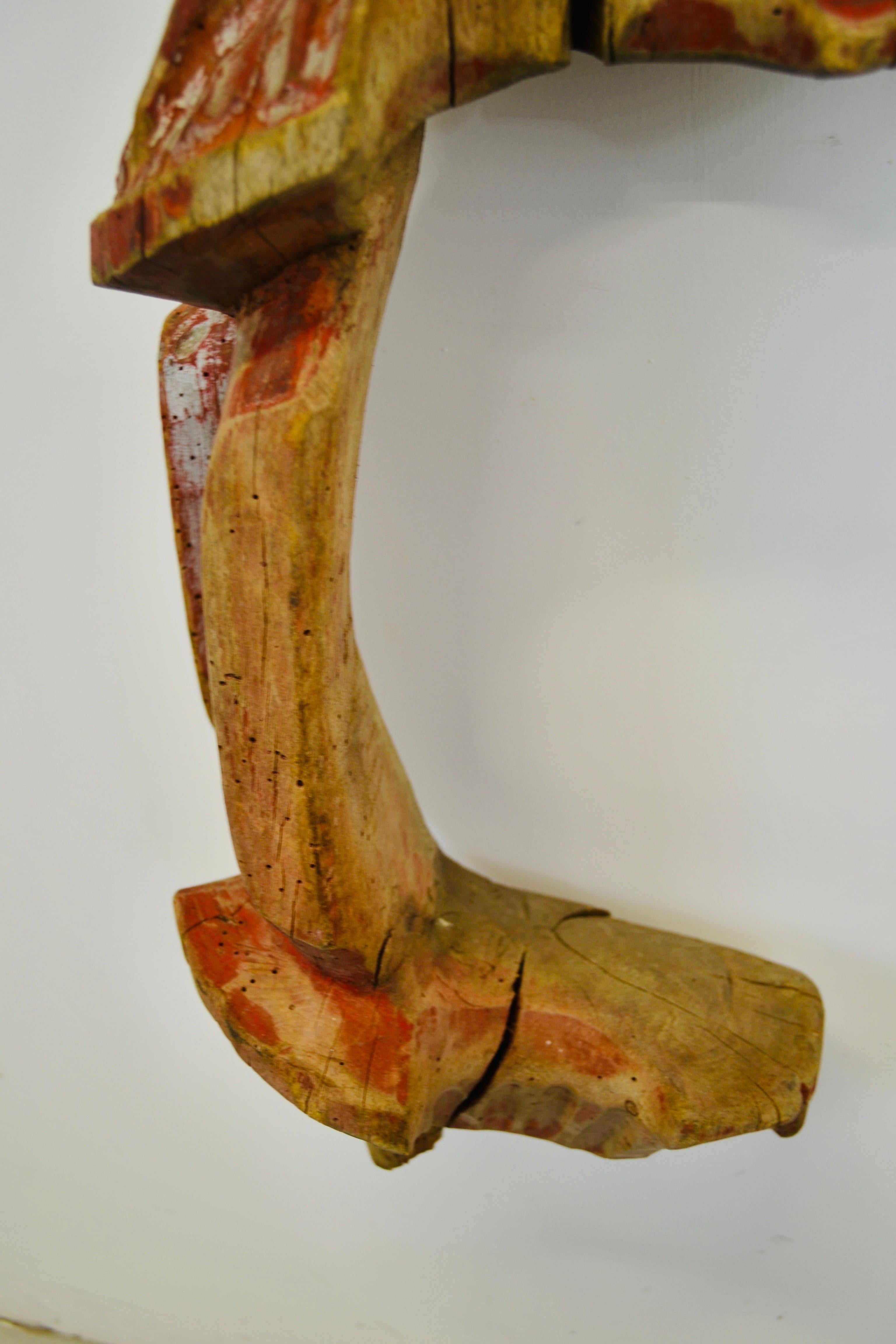 19th Century A Carved Alpine Oxen Yoke - French Alps - XIXth century. For Sale