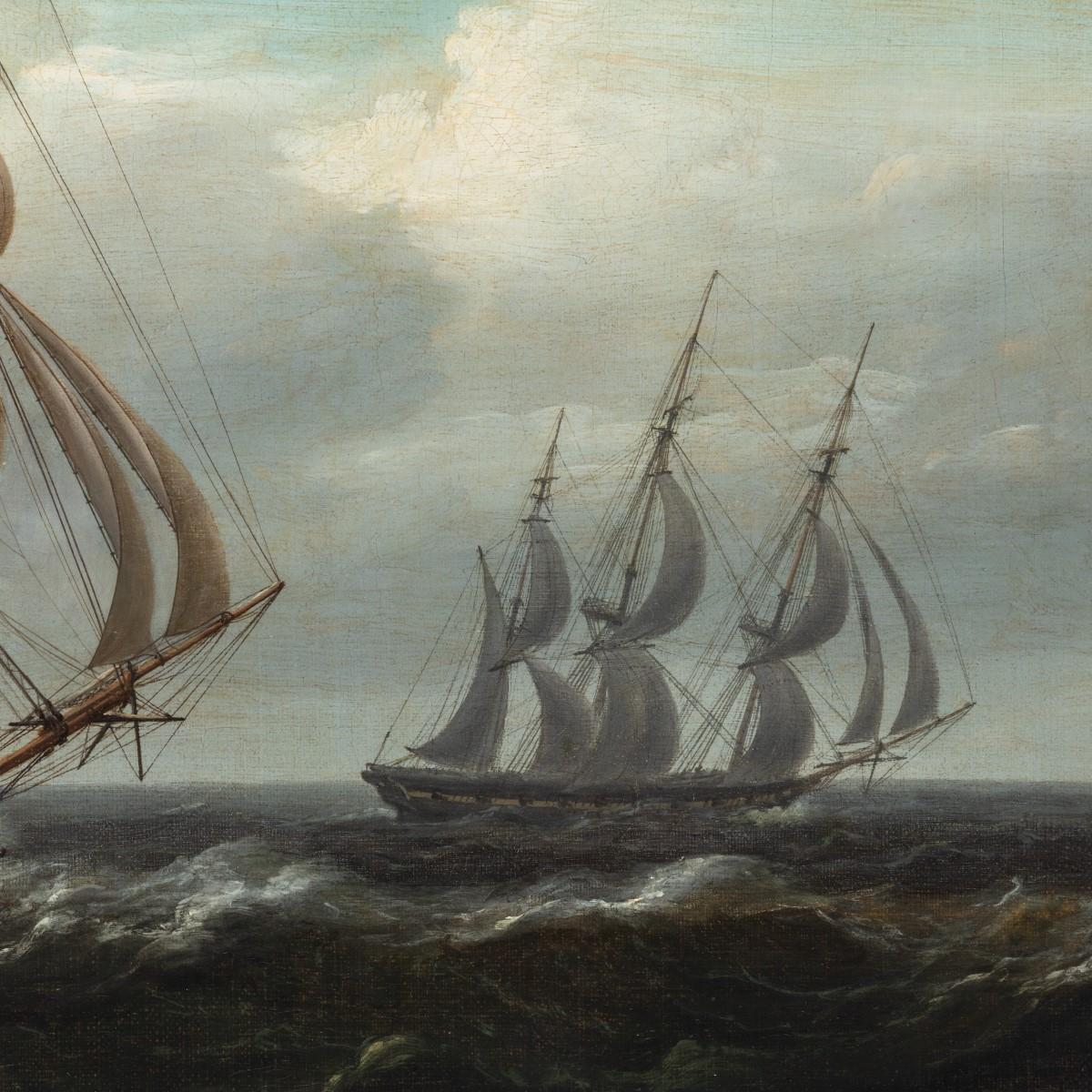 Modèle sculpté et peint d'une émeraude de Hms, 1811 et d'une émeraude de Hms et d'une améthyste de Hms en vente 8