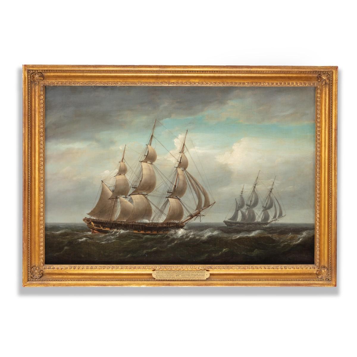 Carved and Painted Model of Hms Emerald, 1811 and ‘Hms Emerald & Hms Amethyst For Sale 1