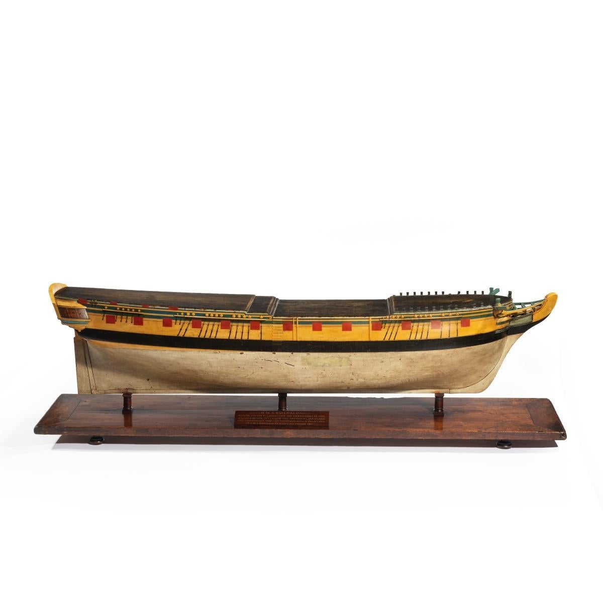 Carved and Painted Model of Hms Emerald, 1811 and ‘Hms Emerald & Hms Amethyst For Sale 2