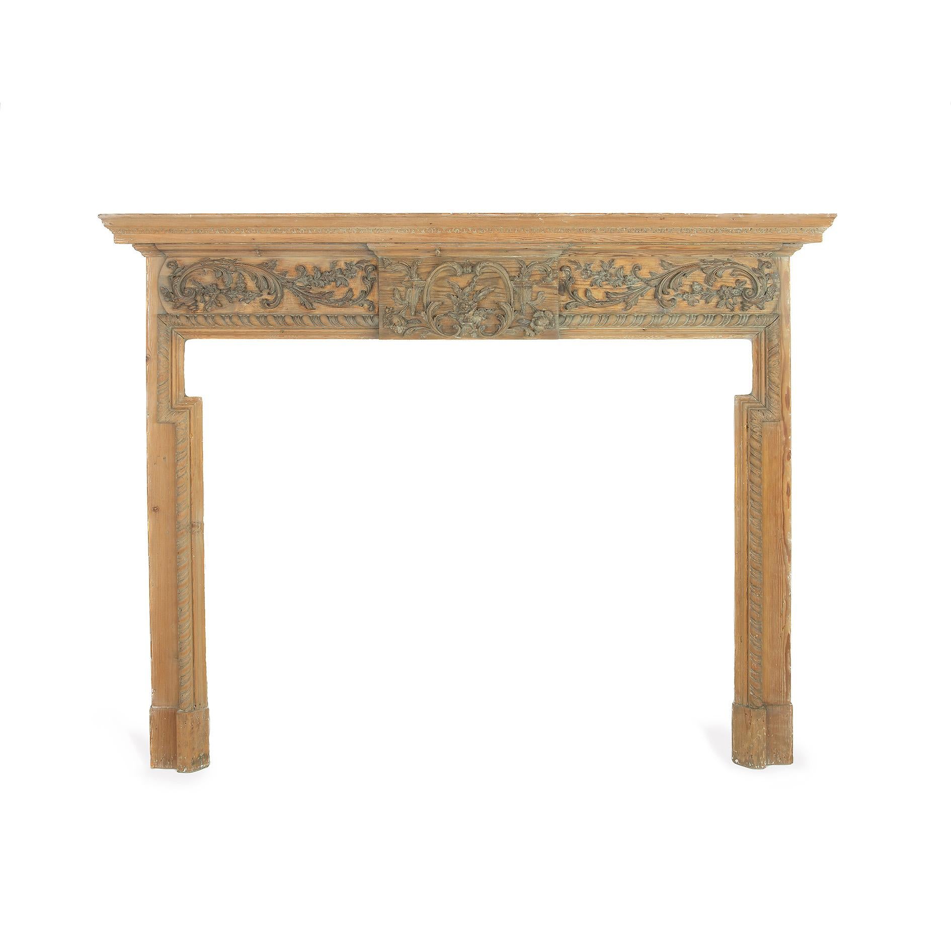English A carved fire surround from Sir Winston Churchill’s drawing room For Sale