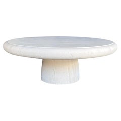 A Carved French Limestone Round Coffee/Cocktail Table 