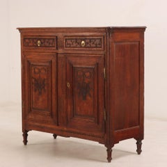 A carved French oak server, C 1800.