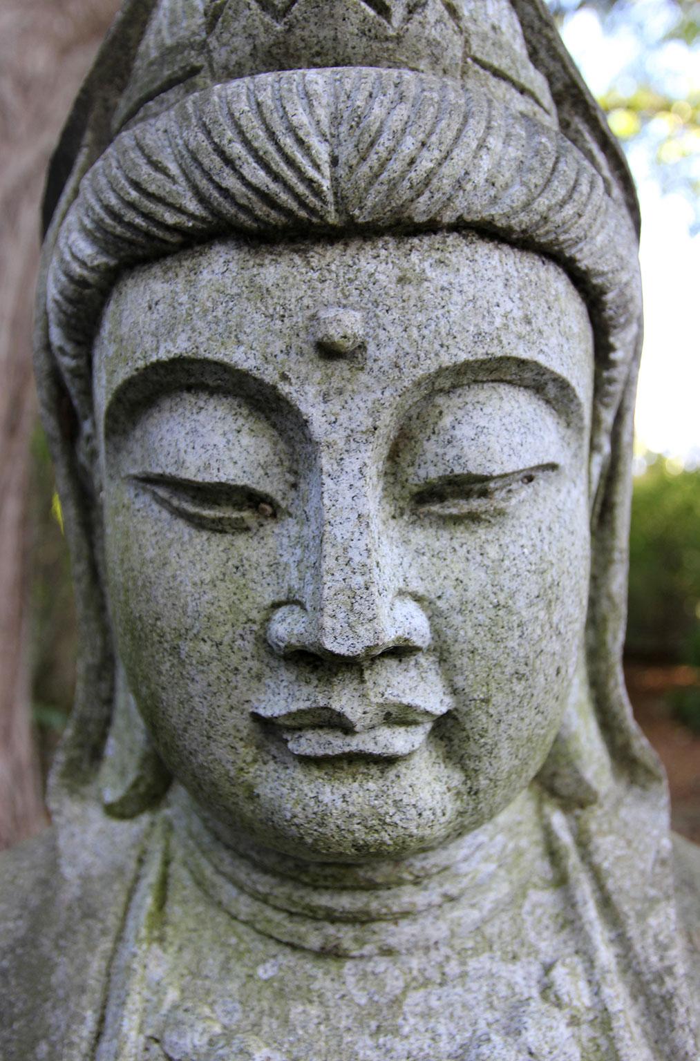 Carved Granite Guanyin in Repose 3