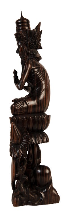 Carved Indonesian Bodhisattva