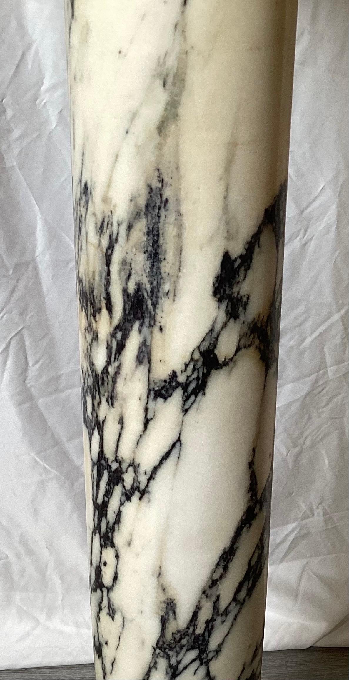 Hand-Carved A Carved Italian Marble Pedestal Circa 1900 For Sale