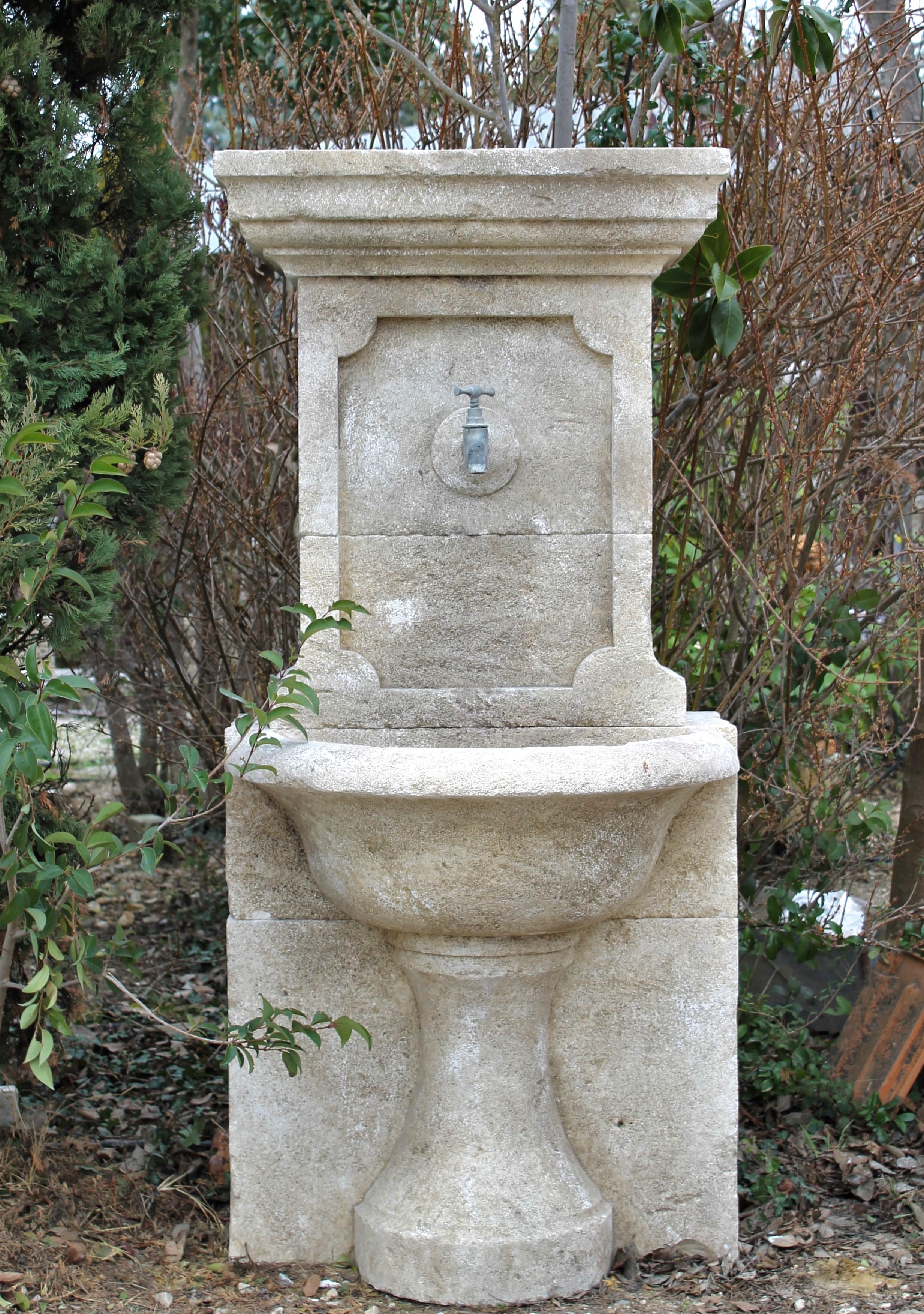 A Carved Large-Block Limestone Wall Fountain from the Luberon, Provence, France 2