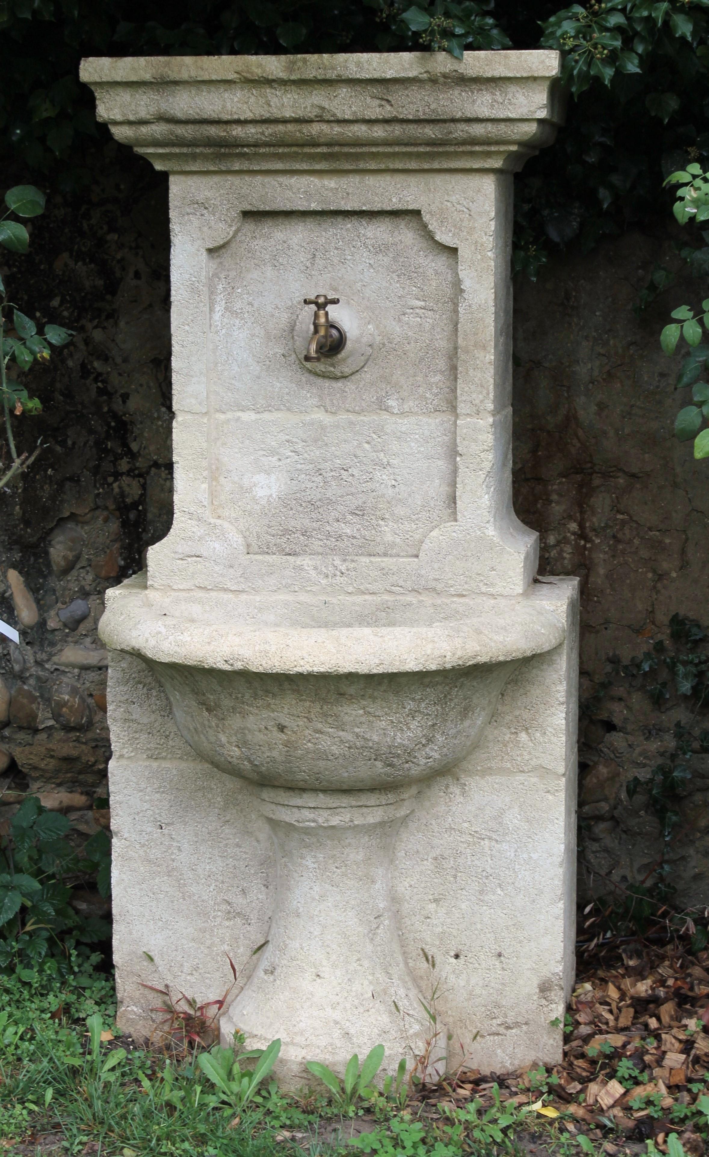 A Carved Large-Block Limestone Wall Fountain from the Luberon, Provence, France 3