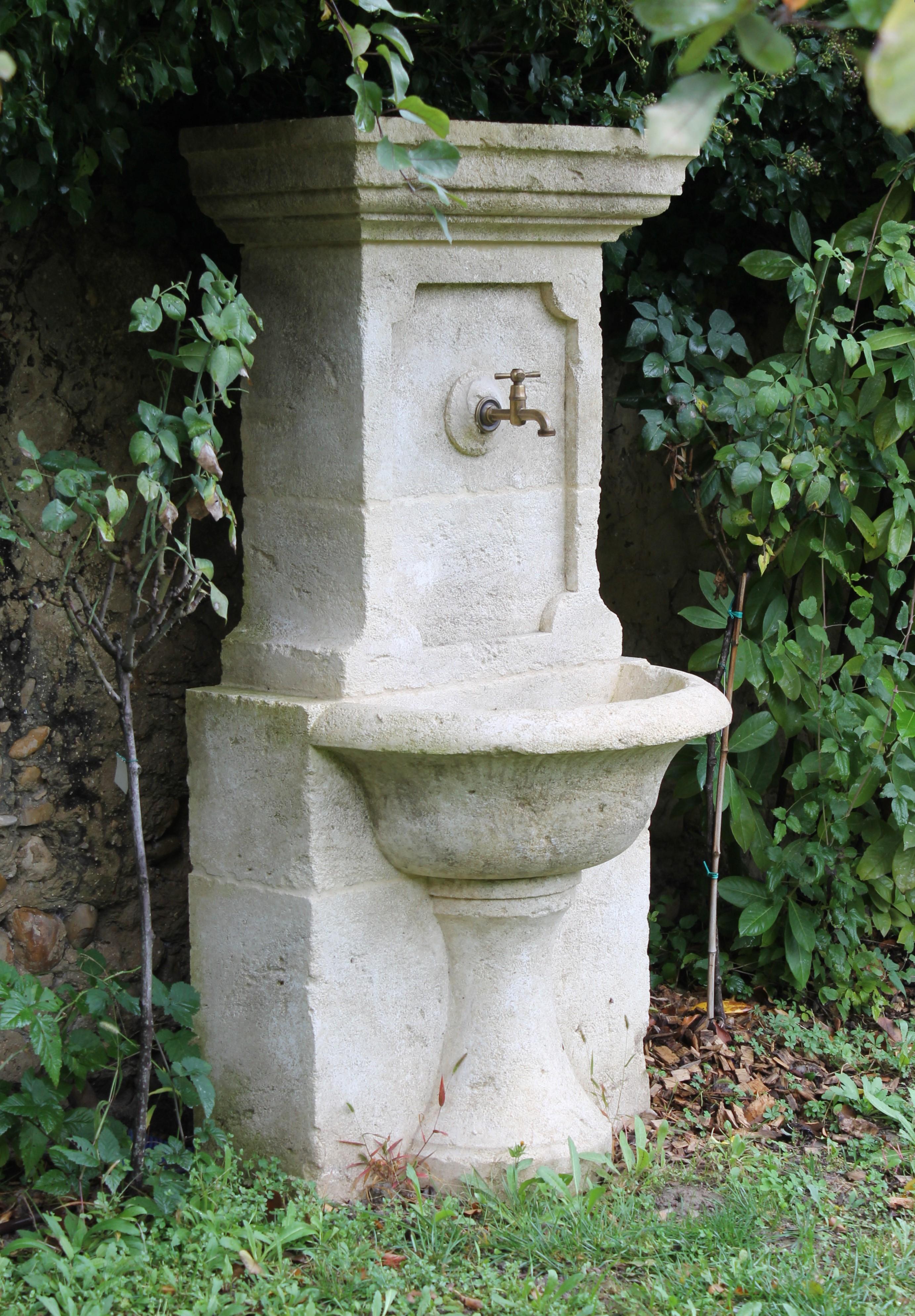 A Carved Large-Block Limestone Wall Fountain from the Luberon, Provence, France 4