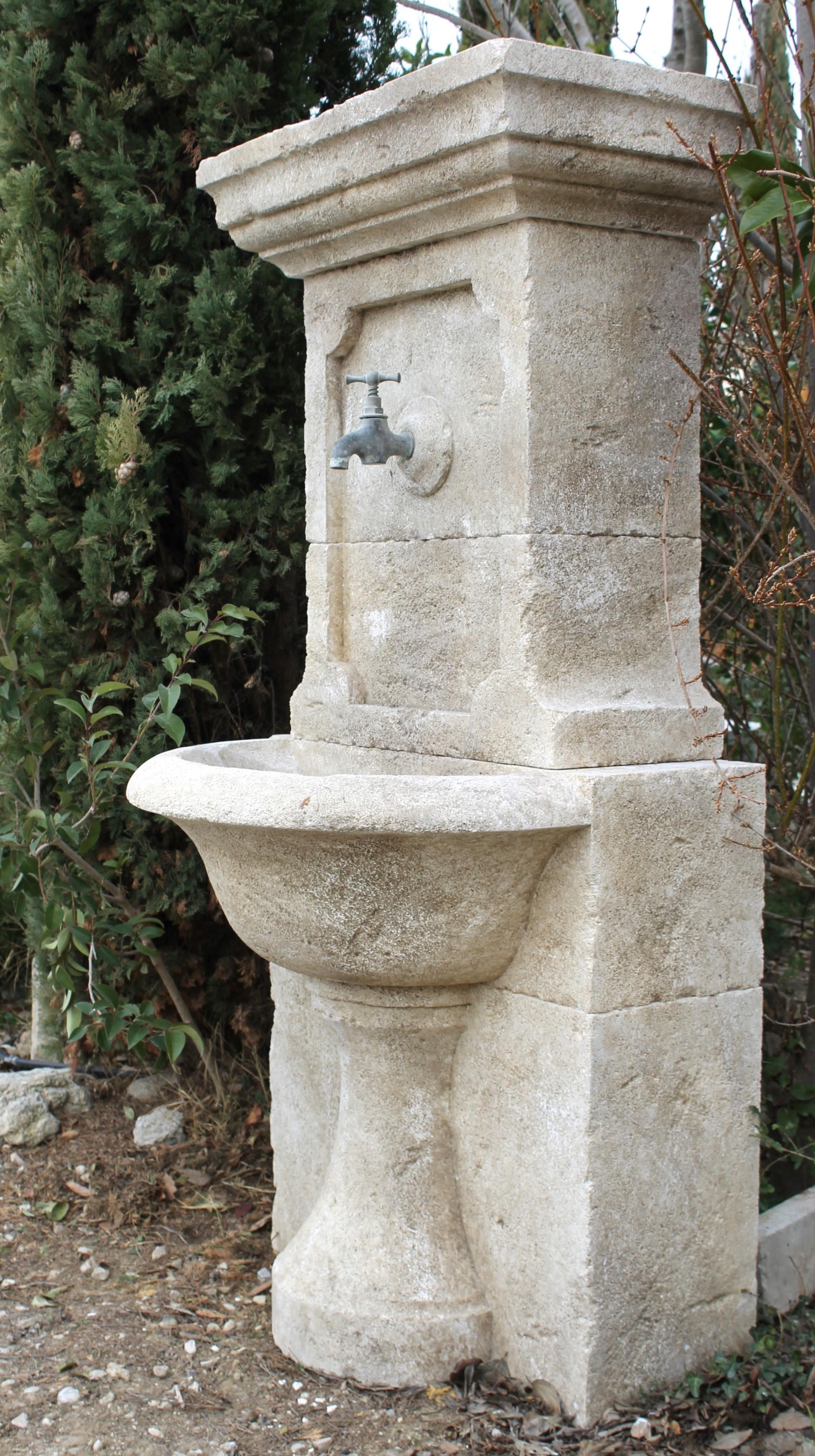 A Carved Large-Block Limestone Wall Fountain from the Luberon, Provence, France 5