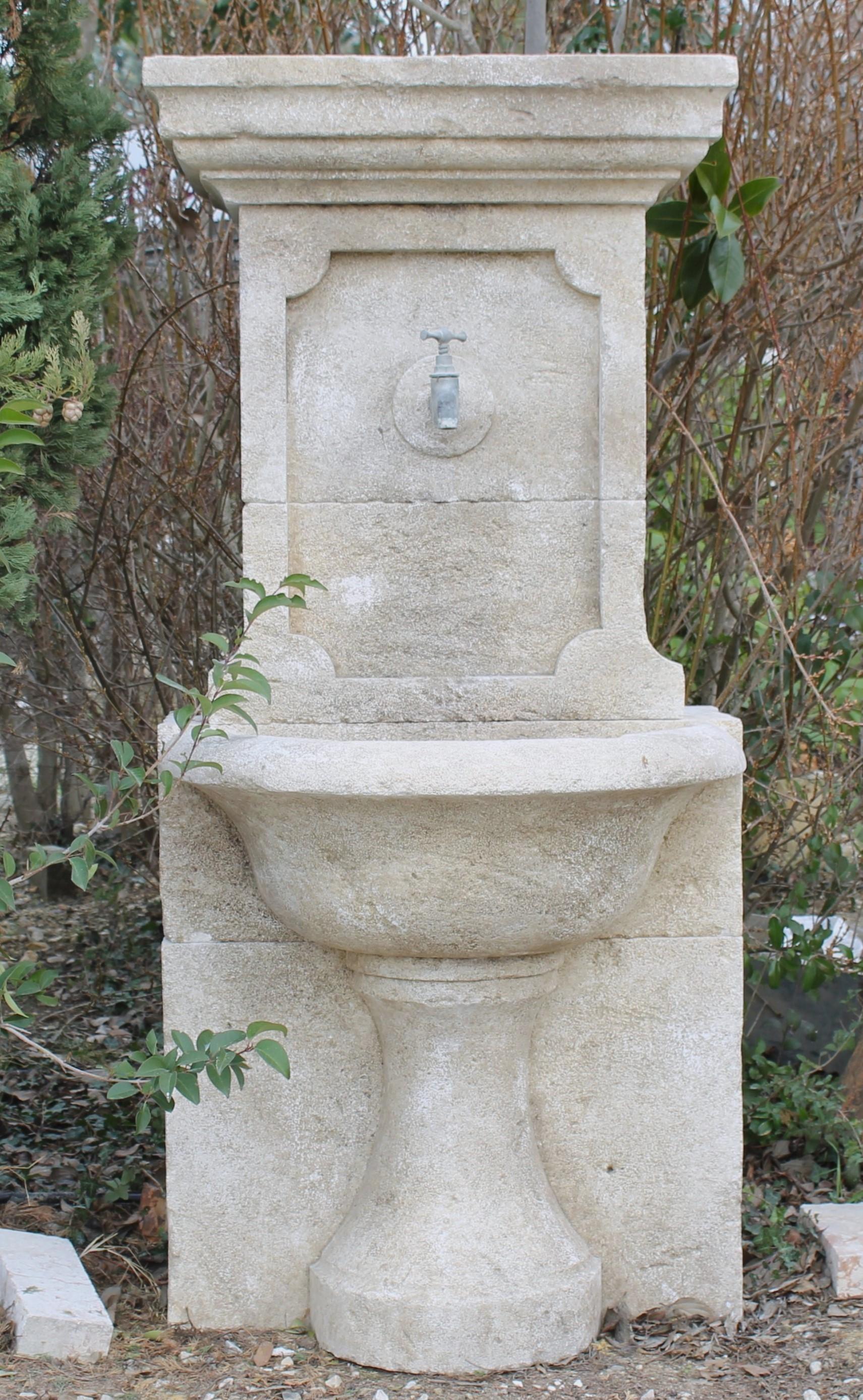 A Carved Large-Block Limestone Wall Fountain from the Luberon, Provence, France 6