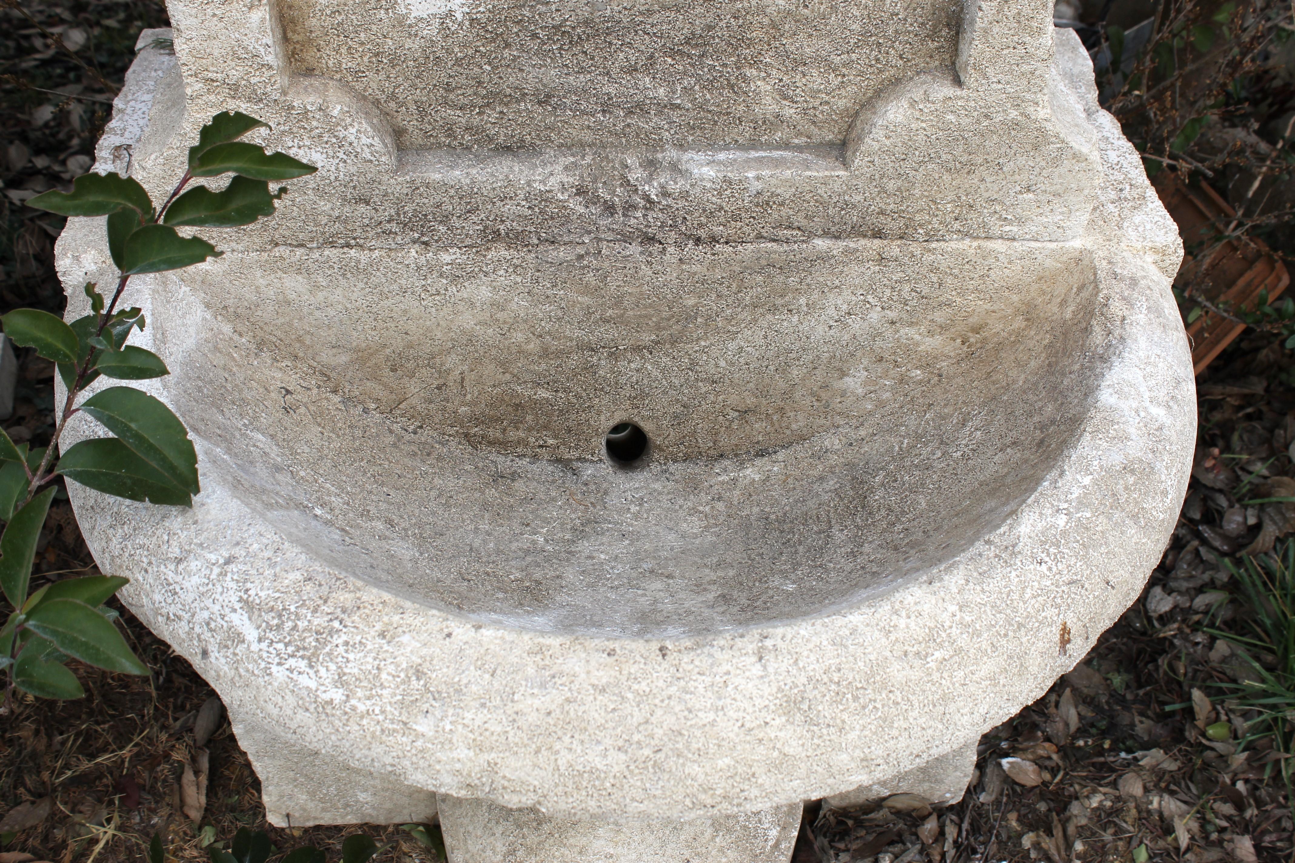 french limestone fountain