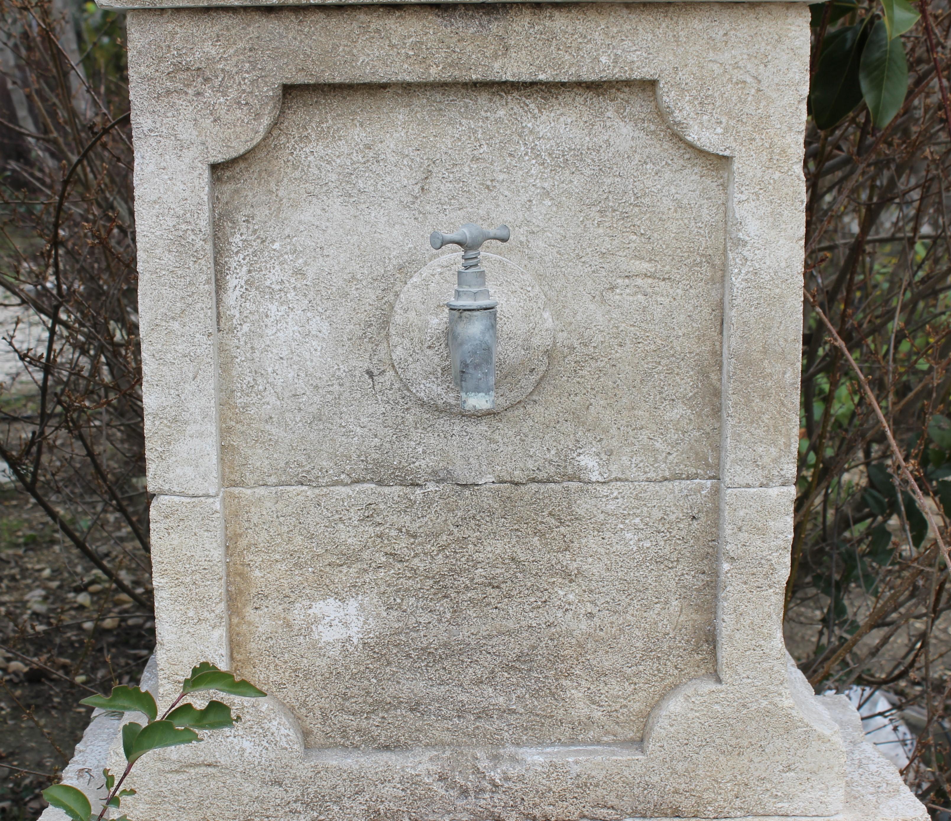 Contemporary A Carved Large-Block Limestone Wall Fountain from the Luberon, Provence, France