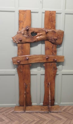 A Carved Live Edge Hall Coat Stand  A superb and unique piece