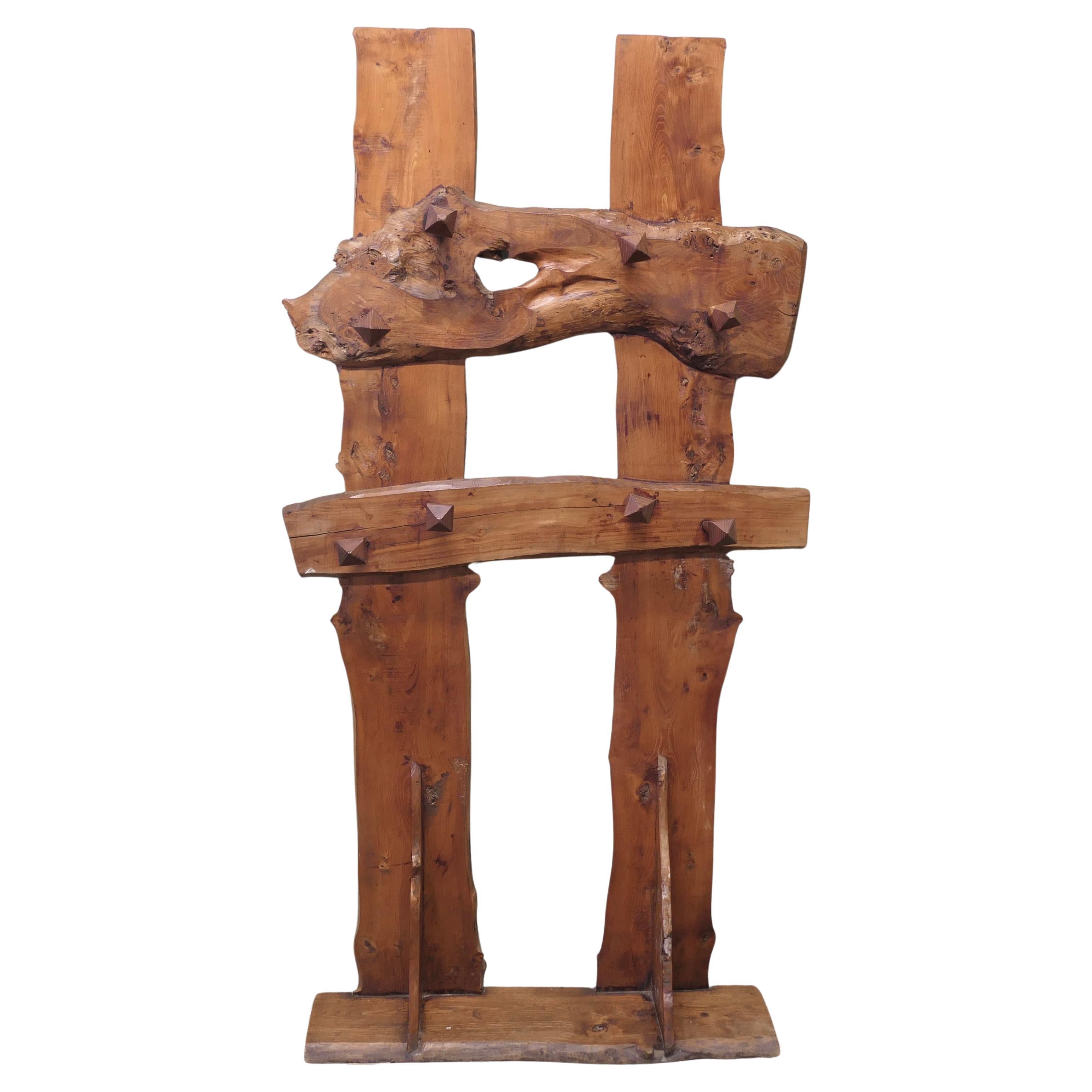A Carved Live Edge Hall Coat Stand  A superb and unique piece For Sale