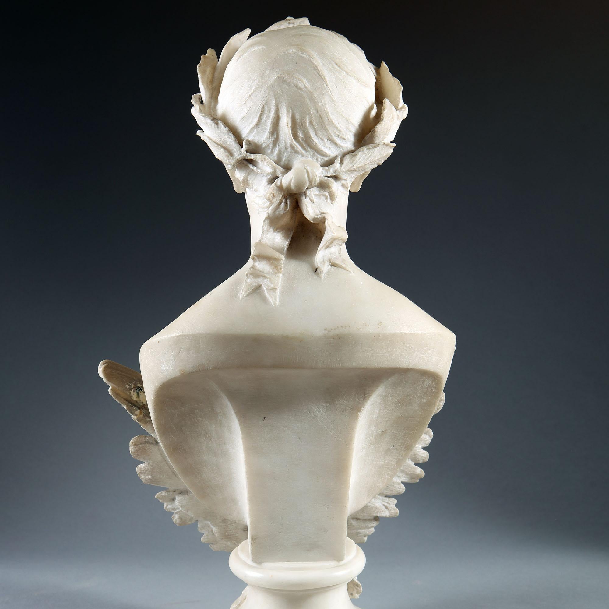 XIXe siècle Un buste en marbre sculpté de Napoléon en vente