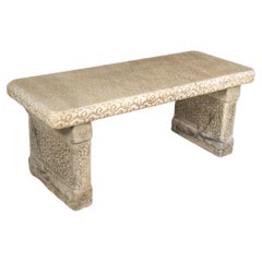 A Carved Marble Garden Table