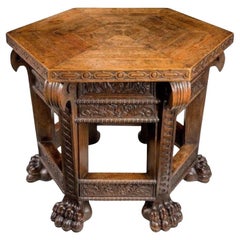 A Carved Oak Centre Table in 17th Century Renaissance Revival Style, Late 19th C