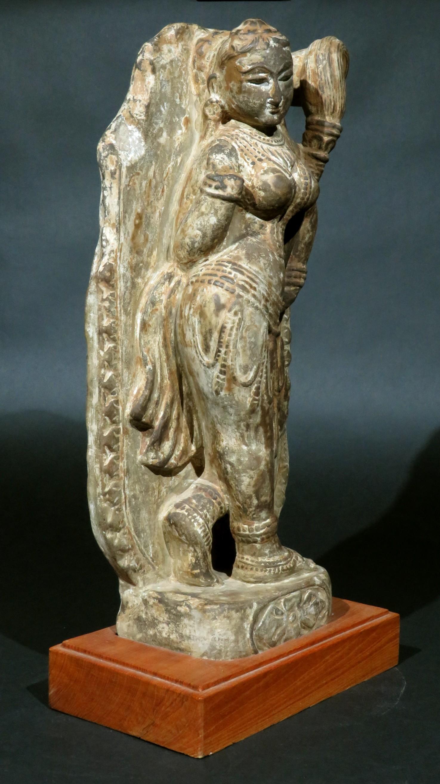 Indian A Carved Schist Stele of Parvati, India 12th Century