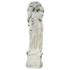 Carved Stone Niche Figure in the Arts & Crafts Style