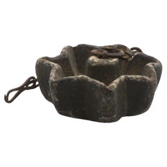 Lámpara de Shabat de piedra tallada, Yemen Circa 1900
