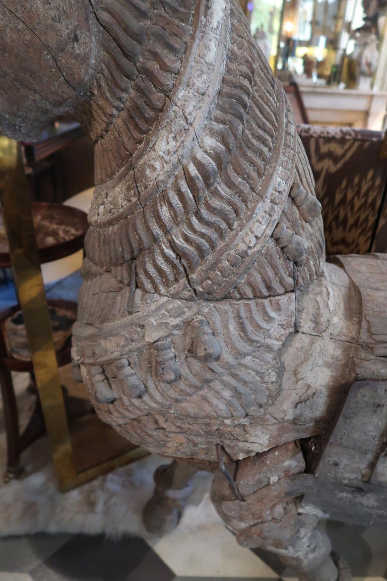 Carved Wood Asian Horse, Mogol Period, India 17th Century For Sale at ...