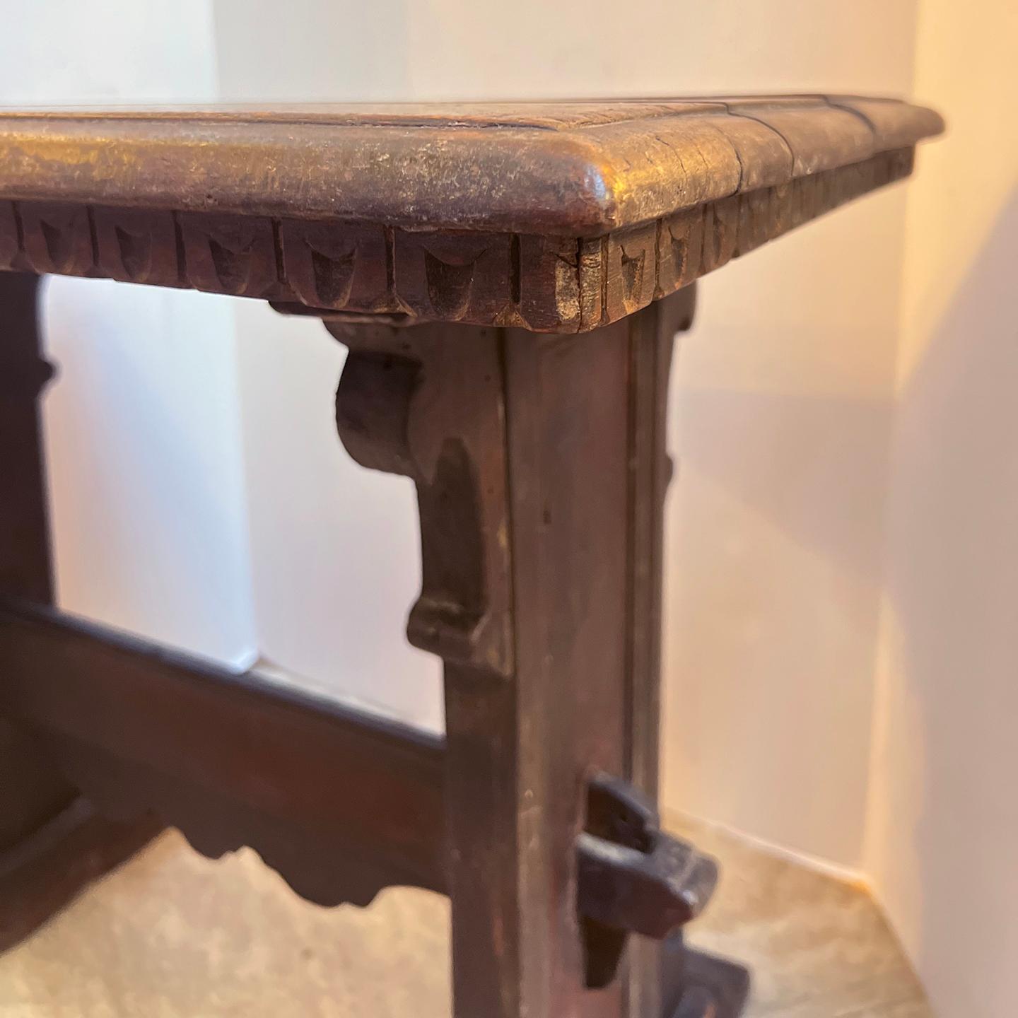 Early 20th Century A carved wood side table For Sale