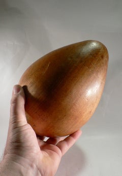 A carved wooden egg -  1950s - France.
