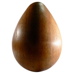 A carved wooden egg -  1950s - France.